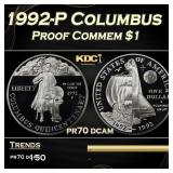 1992-P Columbus Proof Modern Commem Dollar $1 pr70