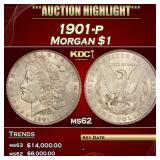 1901-p Morgan Dollar $1 ms62 USCG