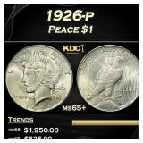 1926-p Peace Dollar $1 Grades ms65+