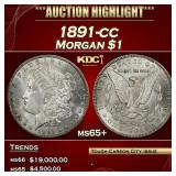 1891-cc Morgan Dollar $1 ms65+ SEGS