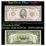 **Star Note** 1934A $5 FRN Hawaii WWII Emergency C