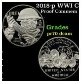 2018-p WWI Centennial Proof Modern Commem Dollar $