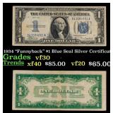 1934 $1 Blue Seal Silver Certificate Grades vf++
