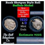 Buffalo Nickel Shotgun Roll in Old Bank Style 