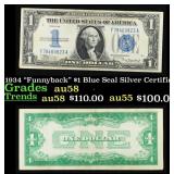 1934 $1 Blue Seal Silver Certificate Grades Choice