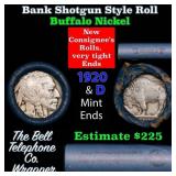 Buffalo Nickel Shotgun Roll in Old Bank Style 