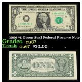 2006 $1 Green Seal Federal Reserve Note Grades Gem