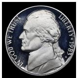 1983-s Proof Jefferson Nickel 5c Grades GEM++ Proo