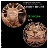 1oz .999 Fine Copper Bullion Round - Statue of Lib