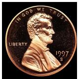 1997-s Proof Lincoln Cent 1c Grades GEM++ Proof De
