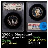 2000-s Maryland Proof Washington Quarter 25c ACG