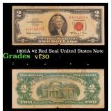 1963A $2 Red Seal United States Note Grades vf++
