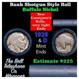 Buffalo Nickel Shotgun Roll in Old Bank Style 
