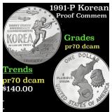 1991-P Korean War Proof Modern Commem Dollar $1 pr