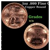 1oz .999 Fine Copper Bullion Round - Right to Bear