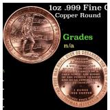 1oz .999 Fine Copper Bullion Round - Right to Bear