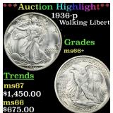 *Highlight* 1936-p Walking Liberty Half Dollar 50c