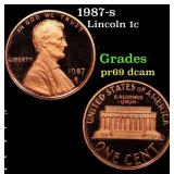 1987-s Proof Lincoln Cent 1c Grades GEM++ Proof De