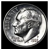 1988-p Roosevelt Dime 10c Grades GEM+ Unc