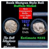 Buffalo Nickel Shotgun Roll in Old Bank Style 