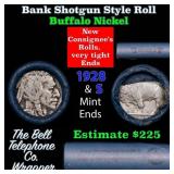 Buffalo Nickel Shotgun Roll in Old Bank Style 