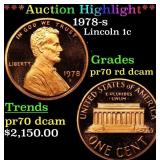 1978-s Proof Lincoln Cent 1c pr70 rd dcam SEGS