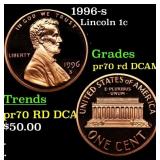 1996-s Proof Lincoln Cent 1c pr70 rd DCAM SEGS