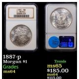 NGC 1887-p Morgan Dollar $1 ms64 NGC