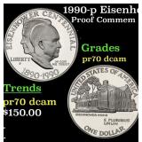 1990-p Eisenhower Proof Modern Commem Dollar $1 pr