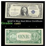 1935F $1 Blue Seal Silver Certificate Grades Selec