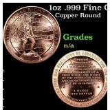1oz .999 Fine Copper Bullion Round - Right To Bear