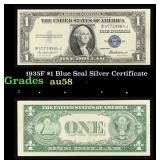 1935F $1 Blue Seal Silver Certificate Grades Choic