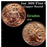 1oz .999 Fine Copper Bullion Round - Nordic Creatu