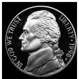 1998-s Proof Jefferson Nickel 5c Grades GEM++ Proo