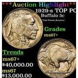 *Highlight* 1929-s Buffalo Nickel TOP POP! 5c ms67
