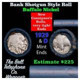 Buffalo Nickel Shotgun Roll in Old Bank Style 