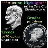 1976-s Ty 1 Clad Proof Eisenhower Dollar 1 pr70 dc
