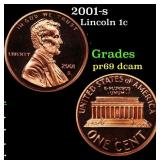 2001-s Proof Lincoln Cent 1c Grades GEM++ Proof De