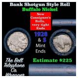 Buffalo Nickel Shotgun Roll in Old Bank Style 
