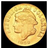 1959 Colombia 2 Centavos KM# 214 Grades Brilliant