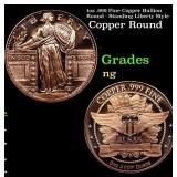1oz .999 Fine Copper Bullion Round - Standing Libe