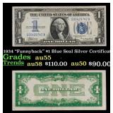 1934 $1 Blue Seal Silver Certificate Grades Choice