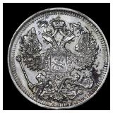 1914 Russia 20 Kopeks Silver Y# 22a.1 Grades Selec