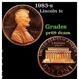 1983-s Proof Lincoln Cent 1c Grades GEM++ Proof De