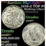 *Highlight* 1938-d Walking Liberty Half Dollar TOP