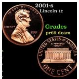 2001-s Proof Lincoln Cent 1c Grades GEM++ Proof De
