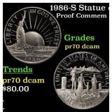 1986-S Statue of Liberty Proof Modern Commem Half