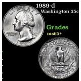 1989-d Washington Quarter 25c Grades GEM+ Unc