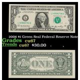 2006 $1 Green Seal Federal Reserve Note Grades Gem