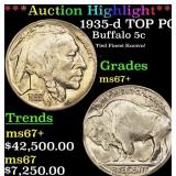 *Highlight* 1935-d Buffalo Nickel TOP POP! 5c ms67